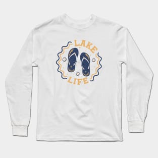 Lake Life // Fun Summer Flip Flop Badge Long Sleeve T-Shirt